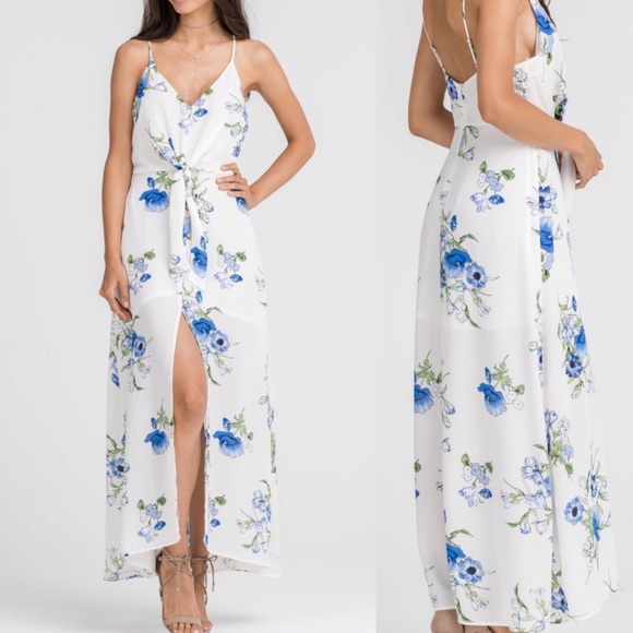 Lush Dresses & Skirts - Nordstrom LUSH ivory floral maxi dress, NWT